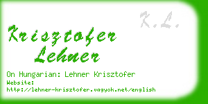 krisztofer lehner business card